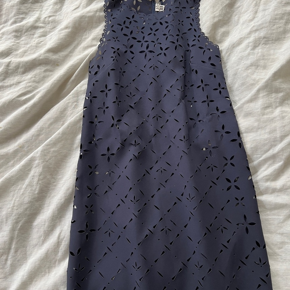 Navy eyelet jcrew  dress